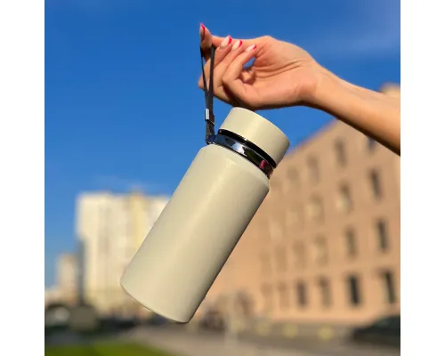 Термос Henzo с дисплеем и инфьюзером, светло-серый