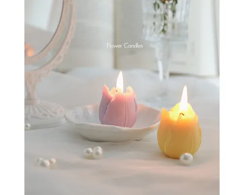 Свеча Тюльпан Оксфорд, сиреневый