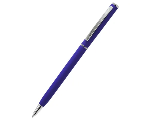 Ручка металлическая Tinny Soft софт-тач, тёмно-синяя