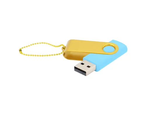 Флешка Designer To Go 2.0 USB 16Gb, голубой/желтый Флешка Designer To Go 2.0 USB 16Gb, голубой/желтый