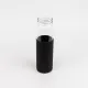 Бутылка стеклянная с силиконовой манжетой и бамбуковой крышкой Glass, черная