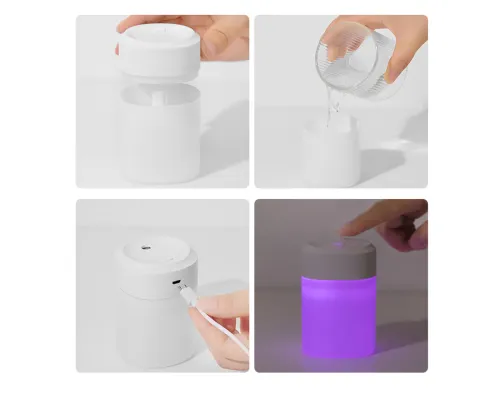 Светодиодный USB увлажнитель Lumi-Humi, белый
