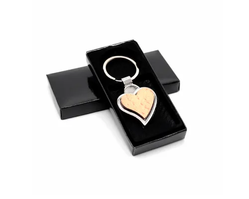 Брелок Woody H(сердце), натуральный