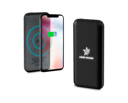 Внешний аккумулятор Stormoway, 10000 mAh с беспроводной зарядкой, черный