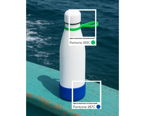 Термобутылка герметичная вакуумная Olivia To Go, белый/зелёный/синий