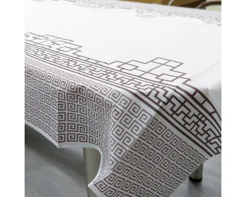 Биоразлагаемая скатерть, бело-серая, набор 5шт