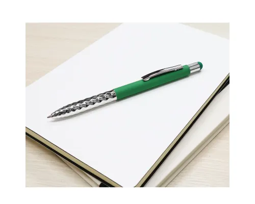 Ручка металлическая Party софт-тач, тёмно-зелёная