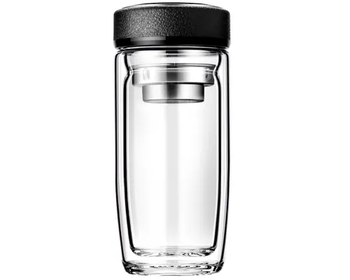Термос стеклянный с LED-дисплеем Smartview, чёрный
