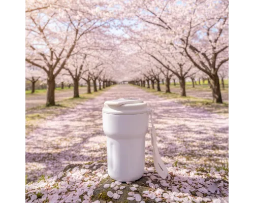 Термокружка Clive с дисплеем, белого цвета