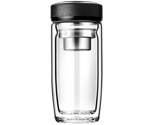 Термос стеклянный с LED-дисплеем Smartview, чёрный