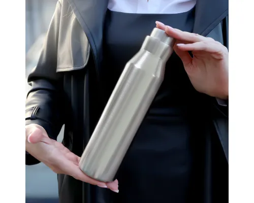 Термобутылка герметичная вакуумная Siluet, серебро Термобутылка герметичная вакуумная Siluet, серебро