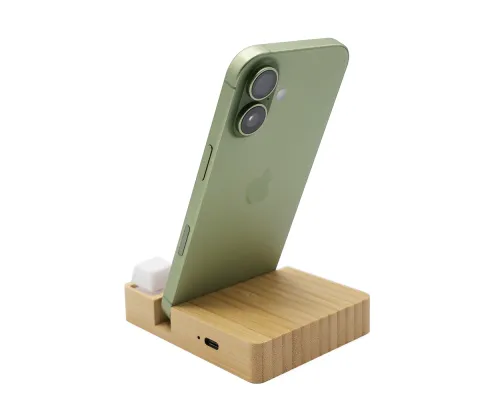 Беспроводное зарядное устройство ClickPad (10W) в виде подставки для телефона, с клавишами анти-стресс, белый