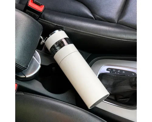 Термос Amber с инфьюзером и дисплеем, белый