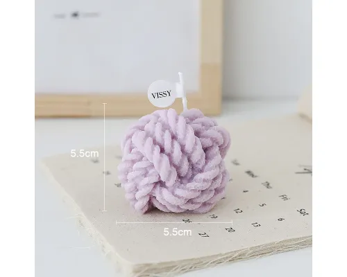 Свеча Бабушкин клубок, сиреневый