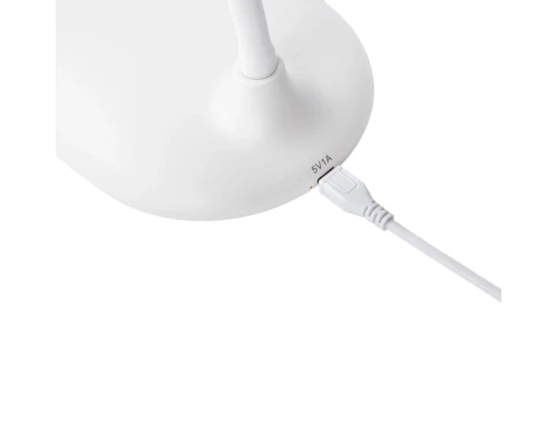 Лампа с колонкой и беспроводной зарядкой Alladin, белая