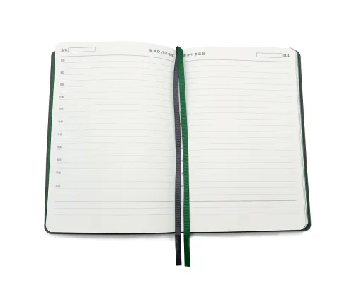 Ежедневник A5 недатированный Molfetta в мягком переплёте, серый/тёмно-зеленый