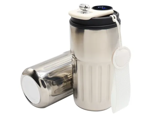 Термокружка Ashly To Go, серебристая/белая