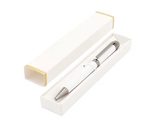 Ручка Senator в коробке Cradle белой с позолотой, белая