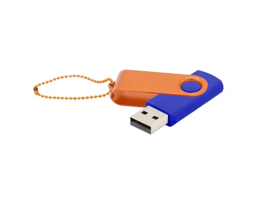 Флешка Designer To Go 2.0 USB 16Gb, синий/оранжевый