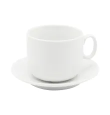 Чайная пара фарфоровая 280см³ капучино в коробке