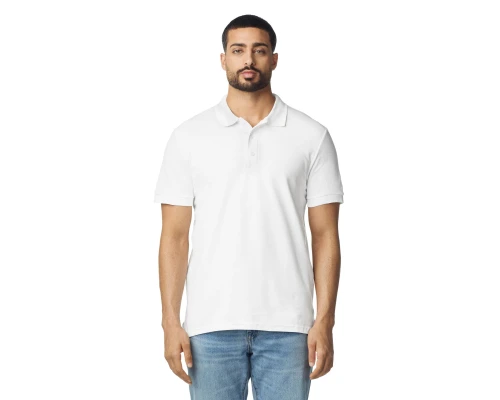 Футболка поло PREMIUM COTTON ADULT DOUBLE PIQUE, БЕЛЫЙ S