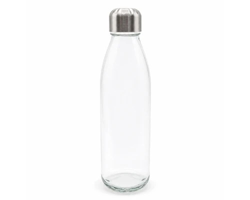 Бутылка стеклянная с манжетой и держателем Glassy, синяя