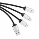 Кабель - брелок Plug с подсветкой гравировки, черный