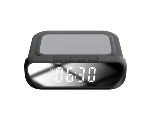 Часы с беспроводной зарядкой Drake 3в1, черный