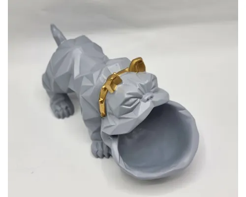 Статуэтка хранитель Бульдог, серый