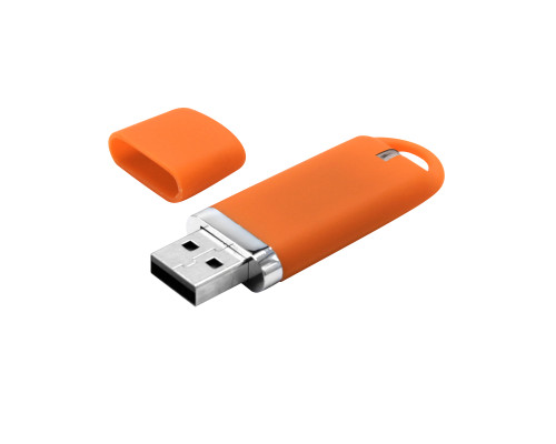 Флешка Shape с покрытием Софт Тач 16 GB, оранжевая Флешка Shape с покрытием Софт Тач 16 GB, оранжевая