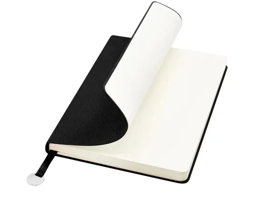 Блокнот A5 Officer в мягком переплёте с металлической биркой, чёрный