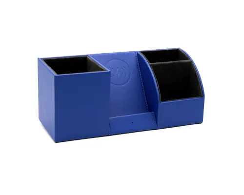 Настольный органайзер Boss c беспроводной зарядкой, синий