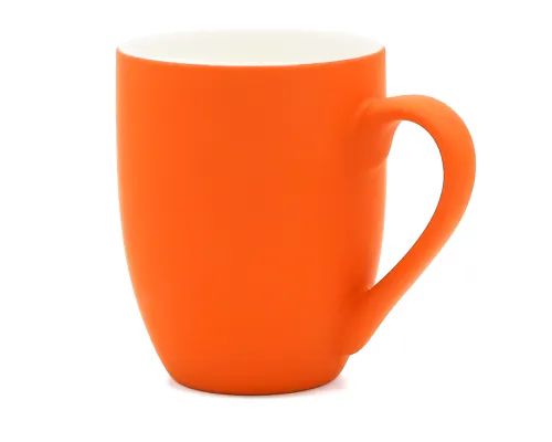 Кружка Elegante, софт-тач, 350мл, оранжевая