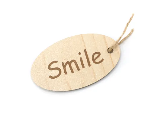 Бирка из ламинированного ХДФ на верёвке, Овальная