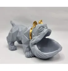 Статуэтка хранитель Бульдог, серый