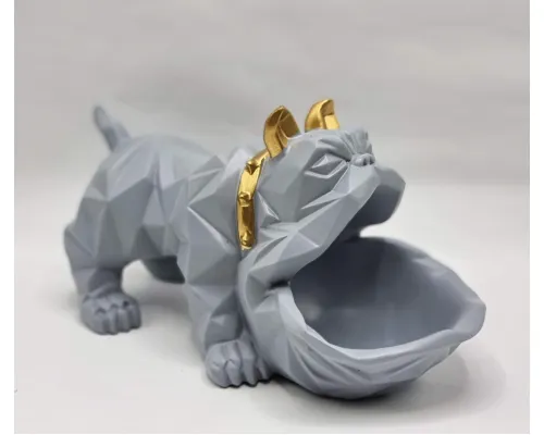 Статуэтка хранитель Бульдог, серый