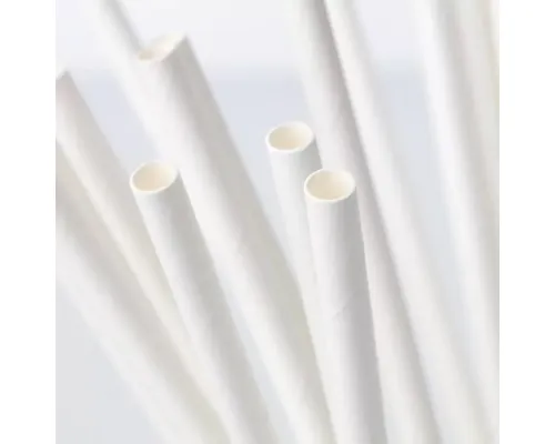 Белая бумажная трубочка , размер 197*6 мм, белая (100 шт в бумажной упаковке) Белая бумажная трубочка , размер 197*6 мм, белая (100 шт в бумажной упаковке)