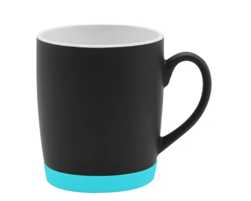 Кружка Make Me To Go, чёрная/морская волна