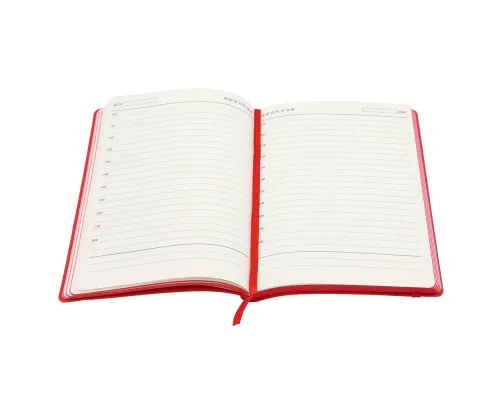 Ежедневник A5 недатированный Dante в мягком переплёте софт-тач, красный