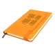 Блокнот A5 Champion в твёрдом переплёте с широкой застёжкой, оранжевый