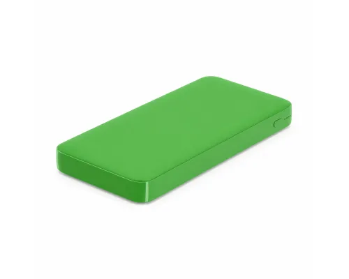 Внешний аккумулятор Polus, 10000 Mah, софт-тач покрытие, зеленый