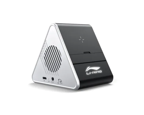 Колонка Dorn с беспроводной зарядкой и подсветкой гравировки, черный