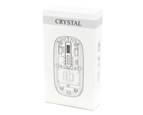 Мышь компьютерная беспроводная прозрачная Crystal, черная