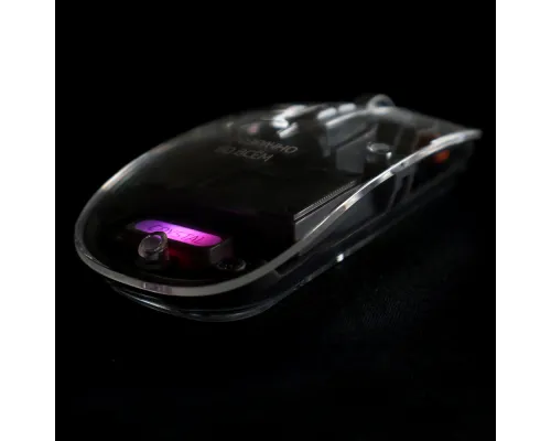 Мышь компьютерная беспроводная прозрачная Crystal, черная