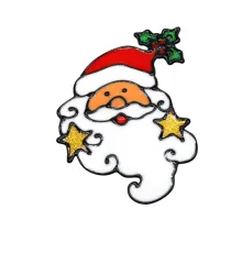 Наклейки на окна (пластиковые) (дед мороз 15*23)