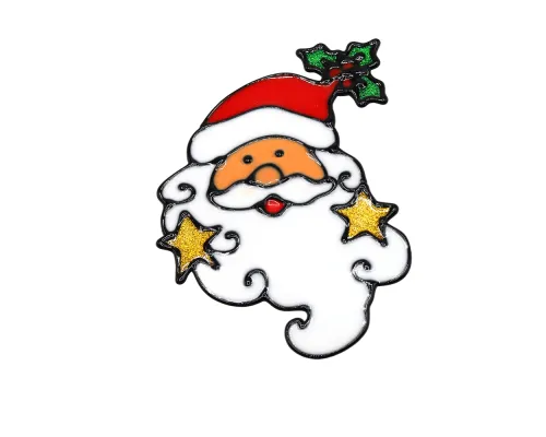 Наклейки на окна (пластиковые) (дед мороз 15*23)