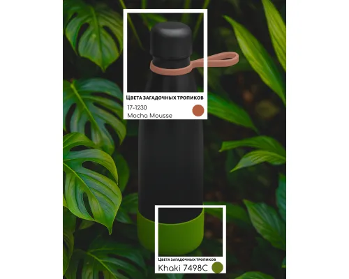 Термобутылка герметичная вакуумная Olivia To Go, чёрный/мокко/хаки Термобутылка герметичная вакуумная Olivia To Go, чёрный/мокко/хаки