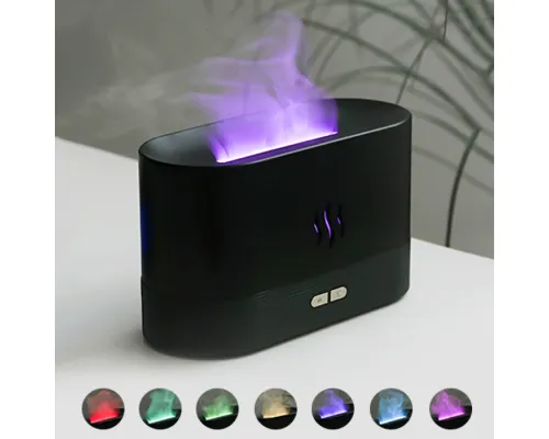 Светодиодный USB увлажнитель-ароматизатор Flame RGB, черный