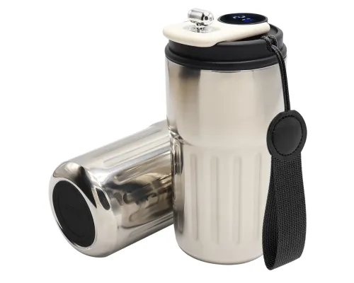 Термокружка Ashly To Go, серебристая/чёрная