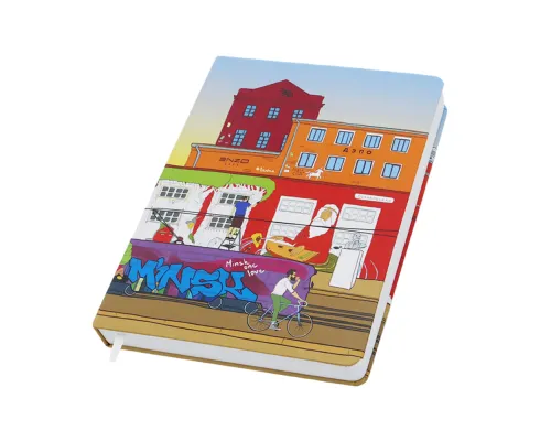 Записная книжка A6 Dziuna Октябрьская в клетку 10,5 x 16 см